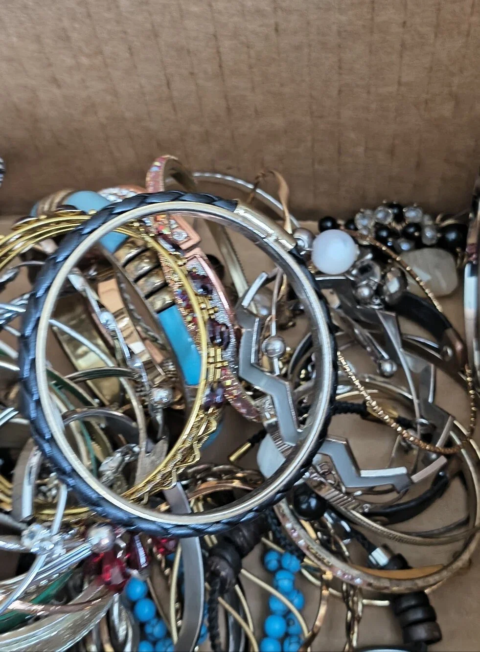60 Bangle Bracelets For $30! Mixed Variety. All Wearable. Lot #3